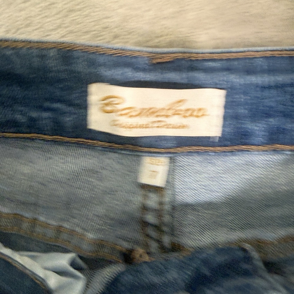 Bamboo Embroidered Bell Bottoms Wide Flare Jeans Sz 7 Blue Soft Denim NWT - Picture 7 of 10